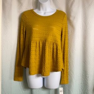 Cute Mustard yellow baby doll shirt